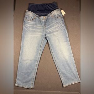 Time and Tru Women's Maternity Straight Leg Jeans - Size XXL (20)
